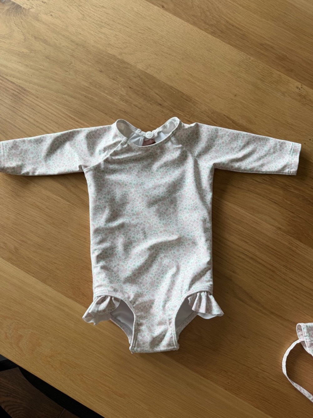 Minnow Girls' Pink Floral Long-Sleeve One-Piece Swimsuit 0-6 months